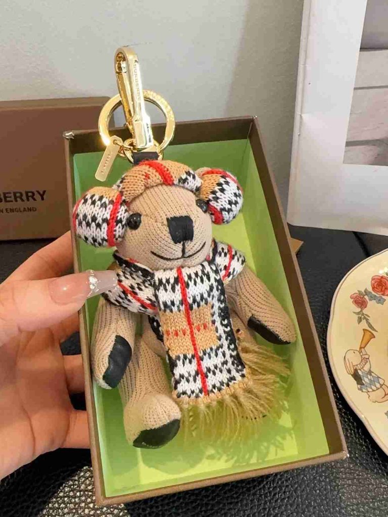 Burberry Teddy Bear Bag Charm Keychain